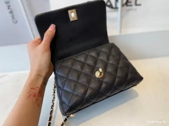 First Bag Ru MINI CHANEL TOP FLAP HANDLE BAG WITH 0706